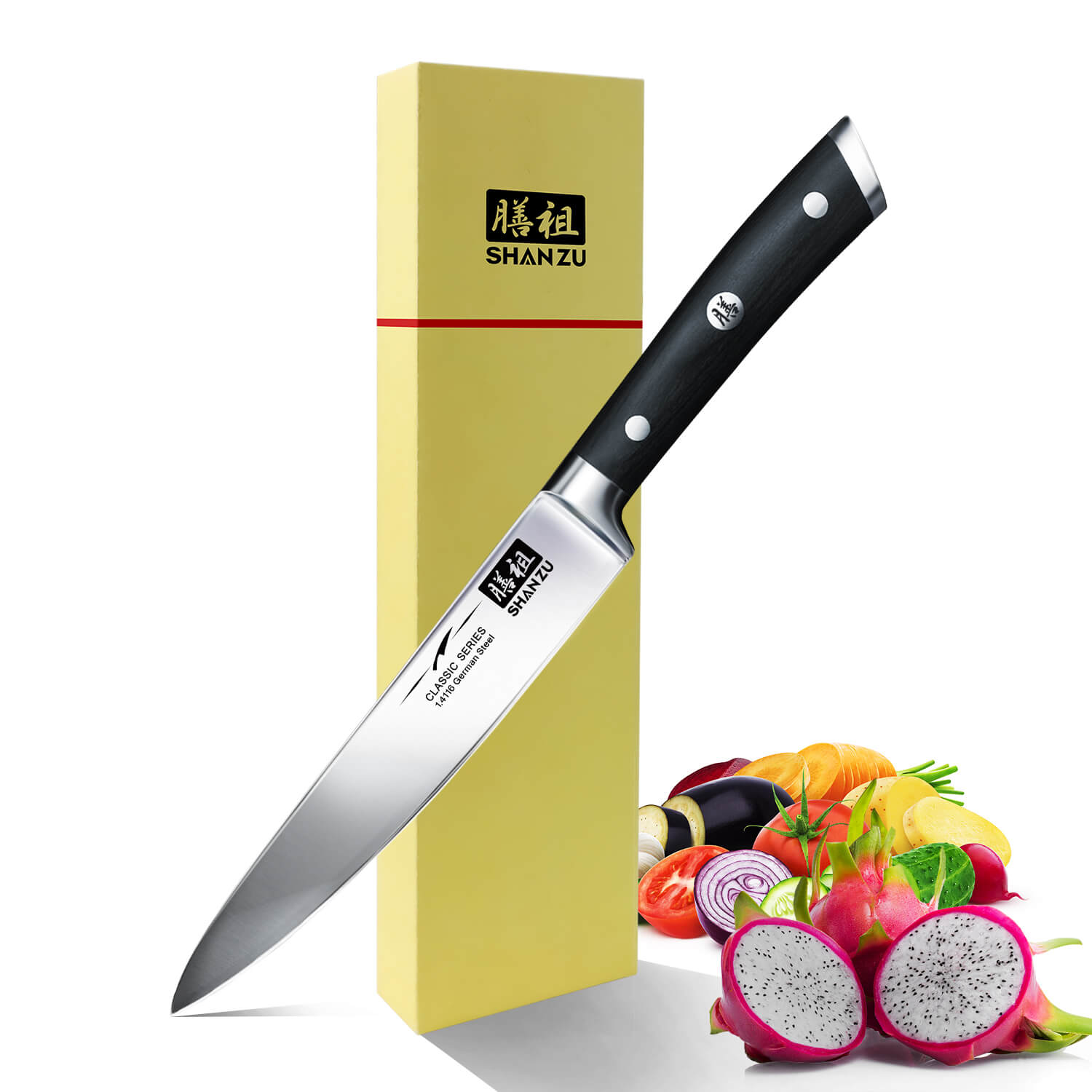 Couteau de Chef - SHAN ZU - Acier Inoxydable Allemagne 1.4116