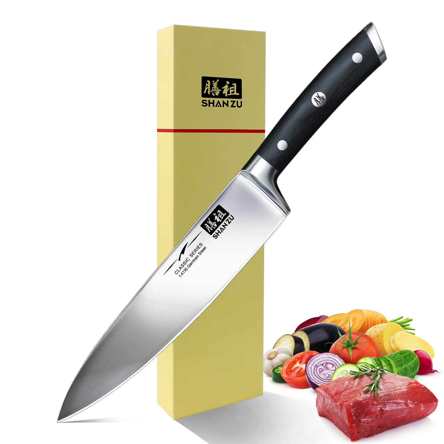 SHAN ZU GYO Series 8-inch Damascus Chef Knife - UK