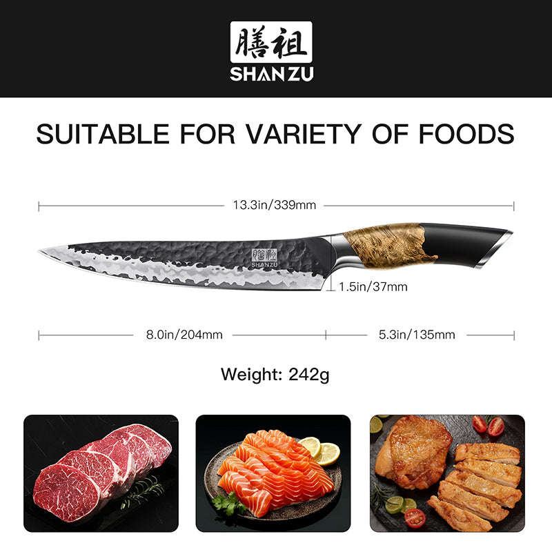 Serie Tengu | Coltello da chef BBQ+Portacoltelli magnetico