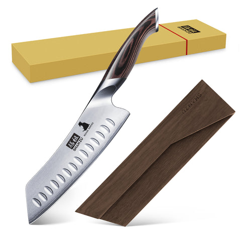 SHAN ZU Ronin | Santoku Knife 7" + Magnetic Knife Holder