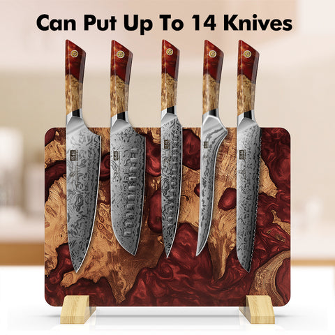 White Tiger Series | 5-Piece Kitchen Knife Set + 30 CM MAGNETIC HOLDER