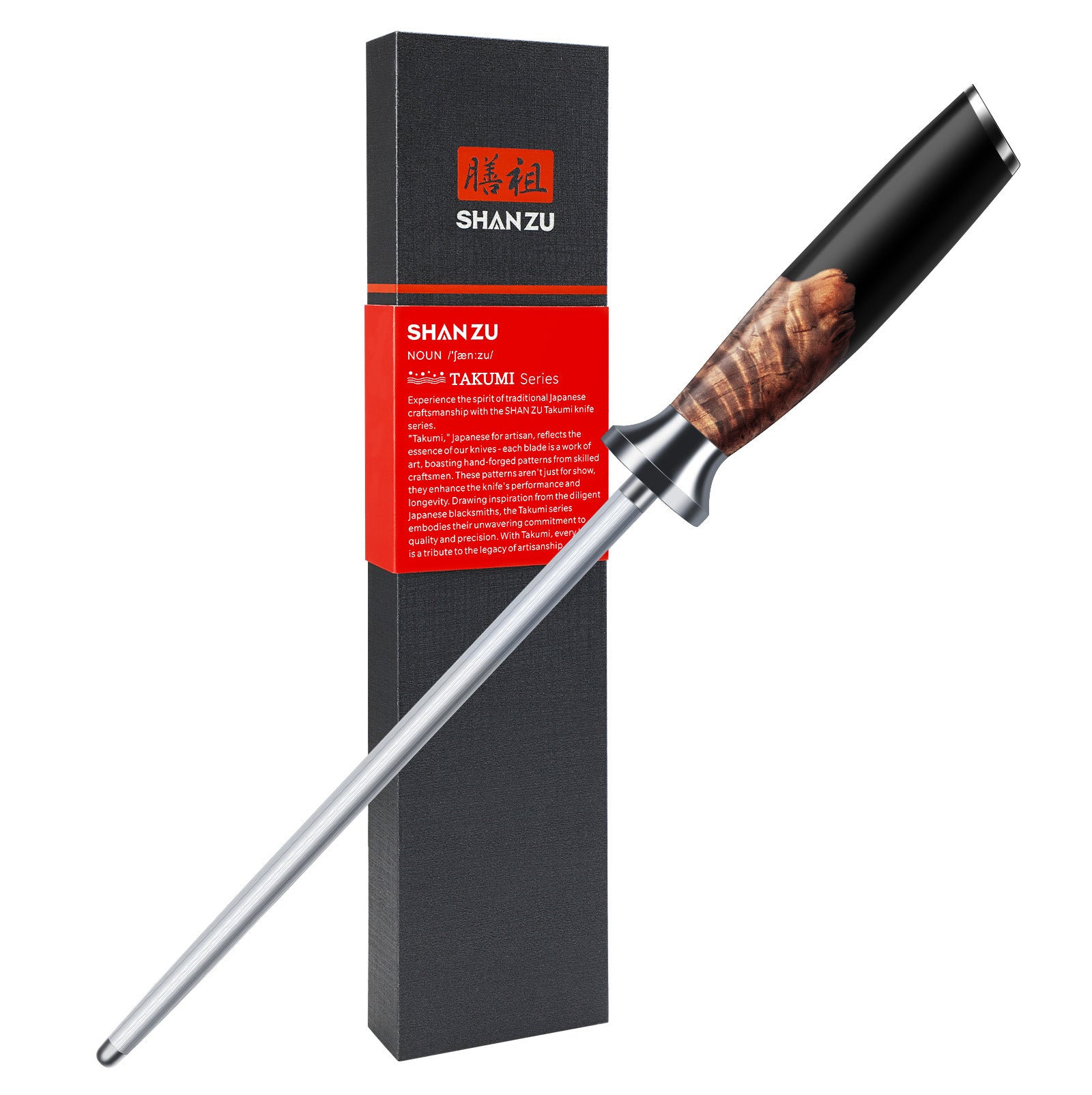 SHAN ZU Schleifstab 20 cm – Schärfstab für Messer