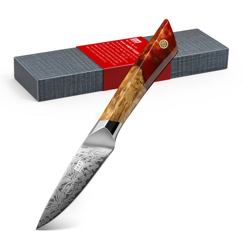 SHAN ZU WHITE TIGER | Coltello da cucina in Damasco 3.75"