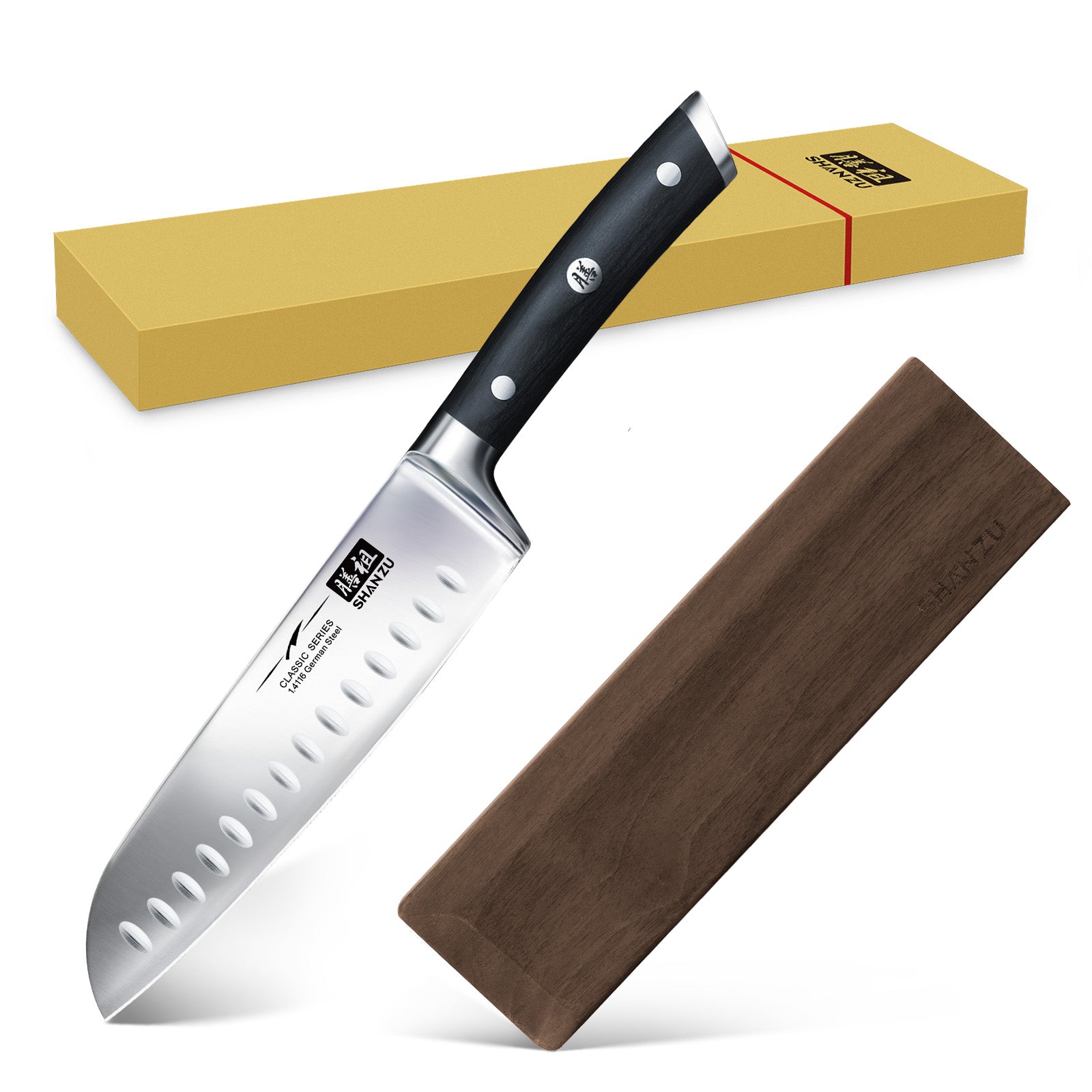Series Santoku Knife 7" + Magnetic Knife Holder