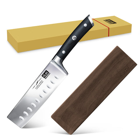 Klassische Serie | SHAN ZU Nakiri Messer 6,5" + Magnetischer Messerhalter