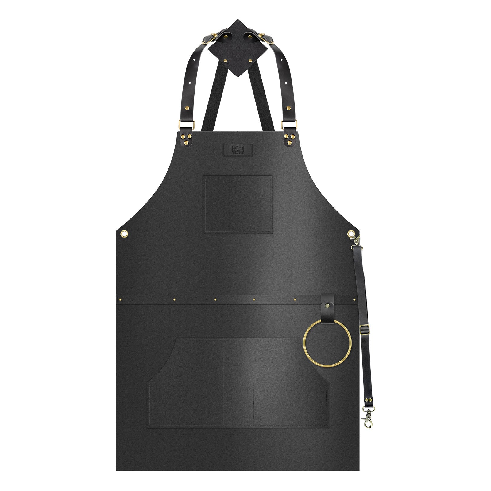 SHANZU Genuine Leather Apron Adjustable Straps