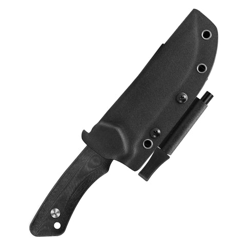 Couteau à Lame Fixe Noir SHAN ZU | Série VESTA