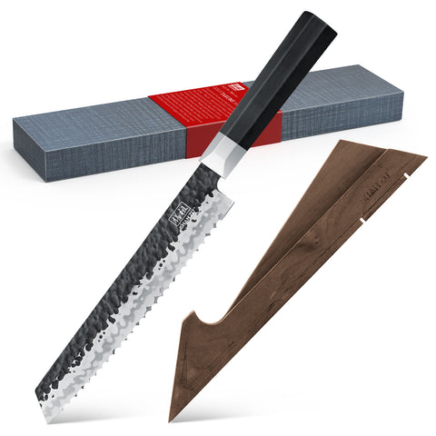 Coltello da pane Gyuto giapponese Takumi + Porta-coltelli magnetico
