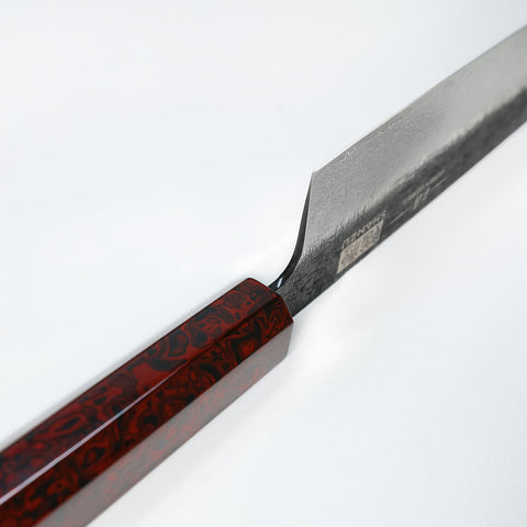 Guren | Black Forged Damascus Chef's Knife 8" + Magnetic Knife Sheath