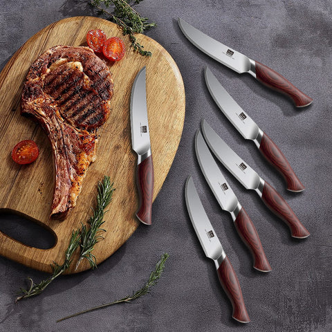 SHAN ZU Serie Okinawa – Set 4 pezzi Acciaio Giapponese + Barra magnetica in legno