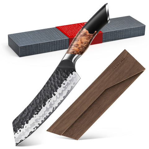 Tengu Series | Santoku Knife 7" + Magnetic Knife Holder