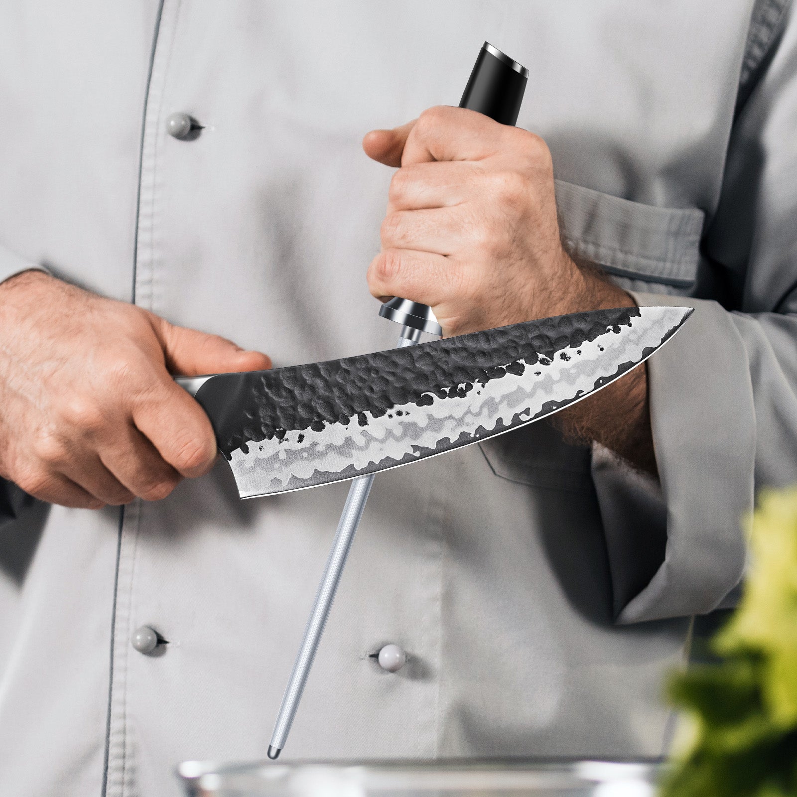 SHAN ZU Schleifstab 20 cm – Schärfstab für Messer