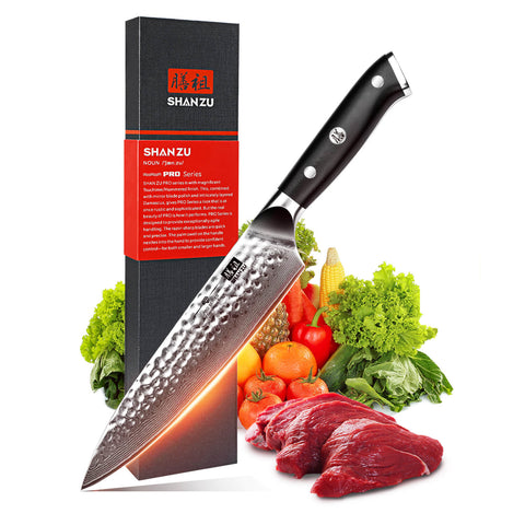 Damascus chef's knife 8 V2 | SHAN ZU Pro