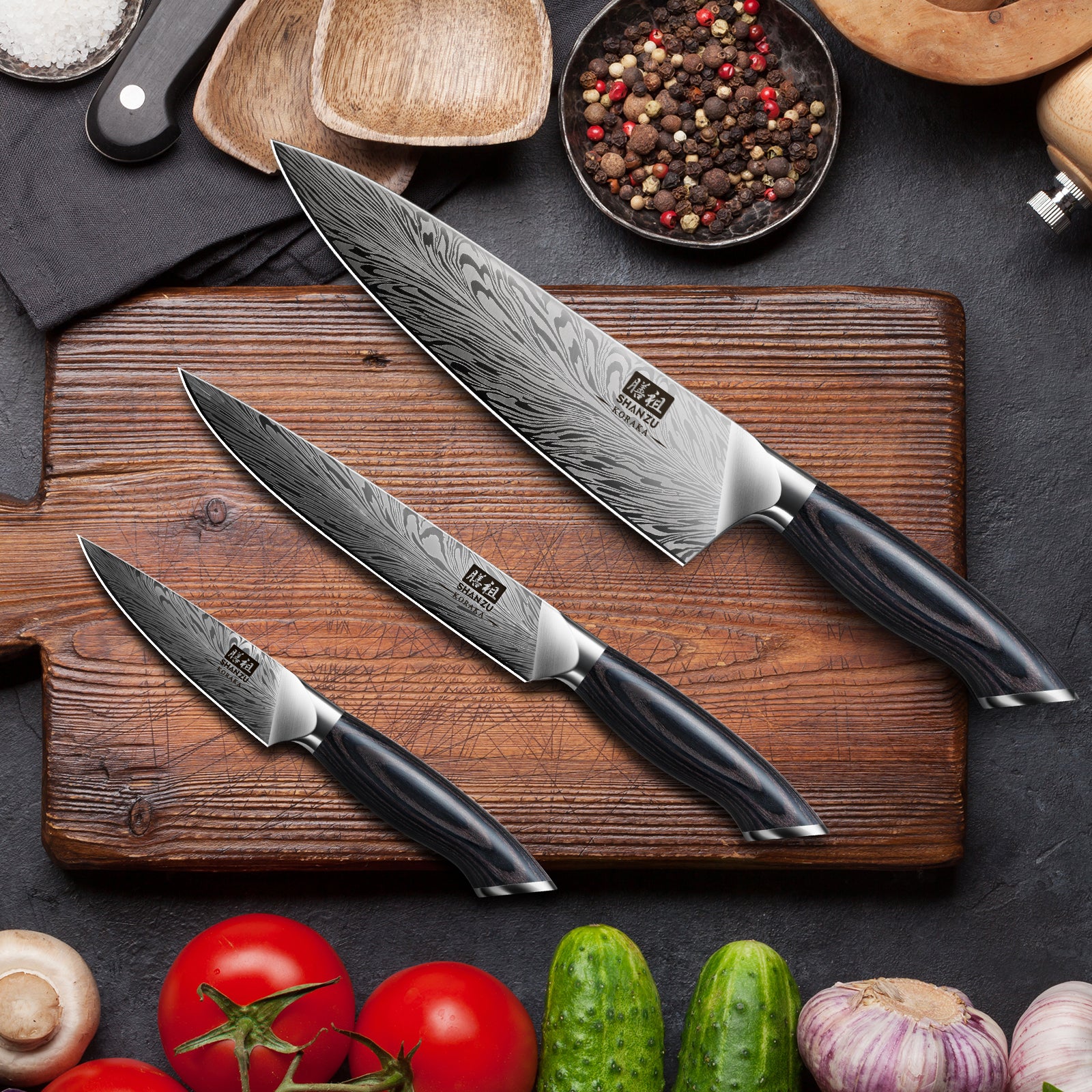 Koraka Series | SHAN ZU Kitchen Knife Set 3 Pieces