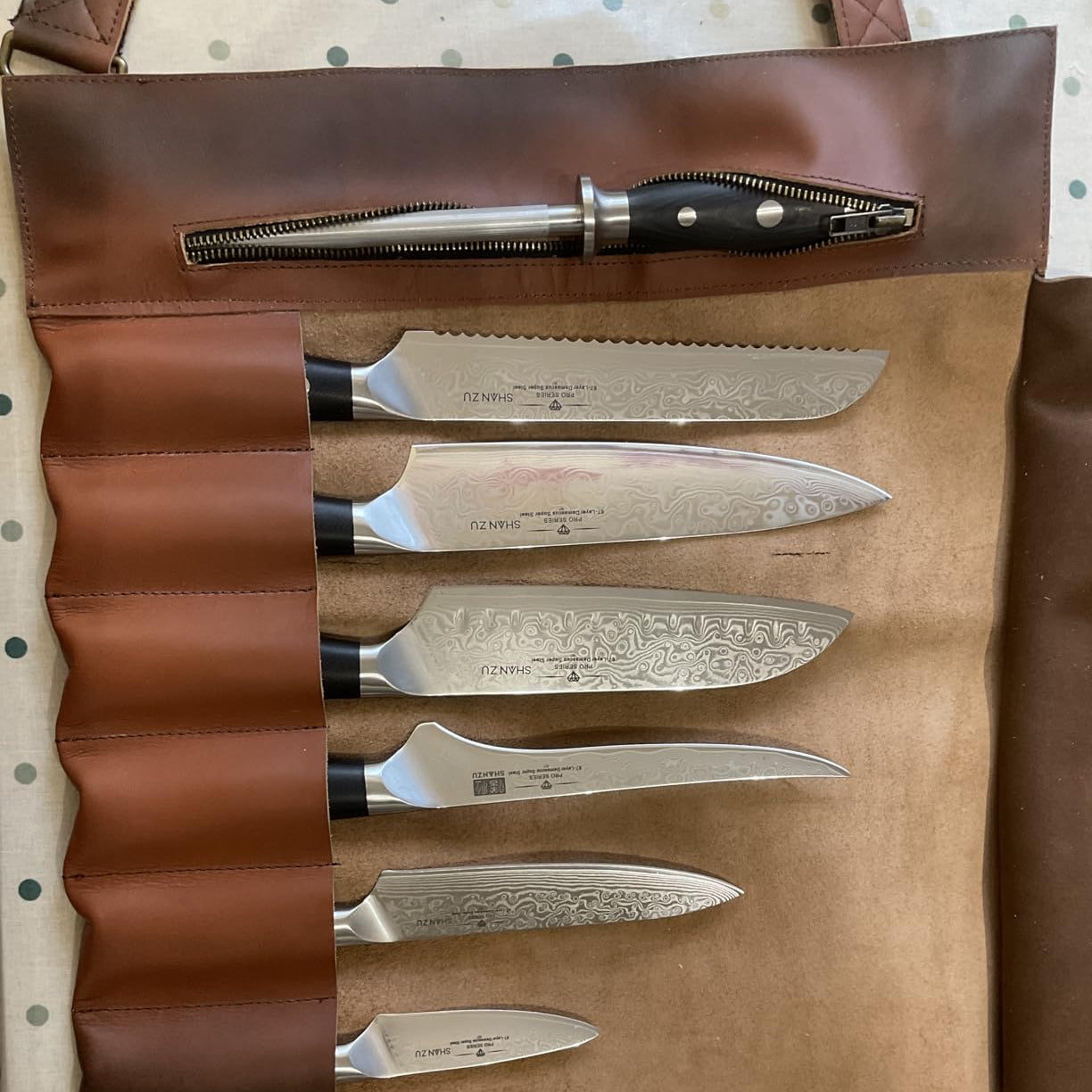 7-Piece Damascus Kitchen Knife Set | Durable G10 Handle SHAN ZU