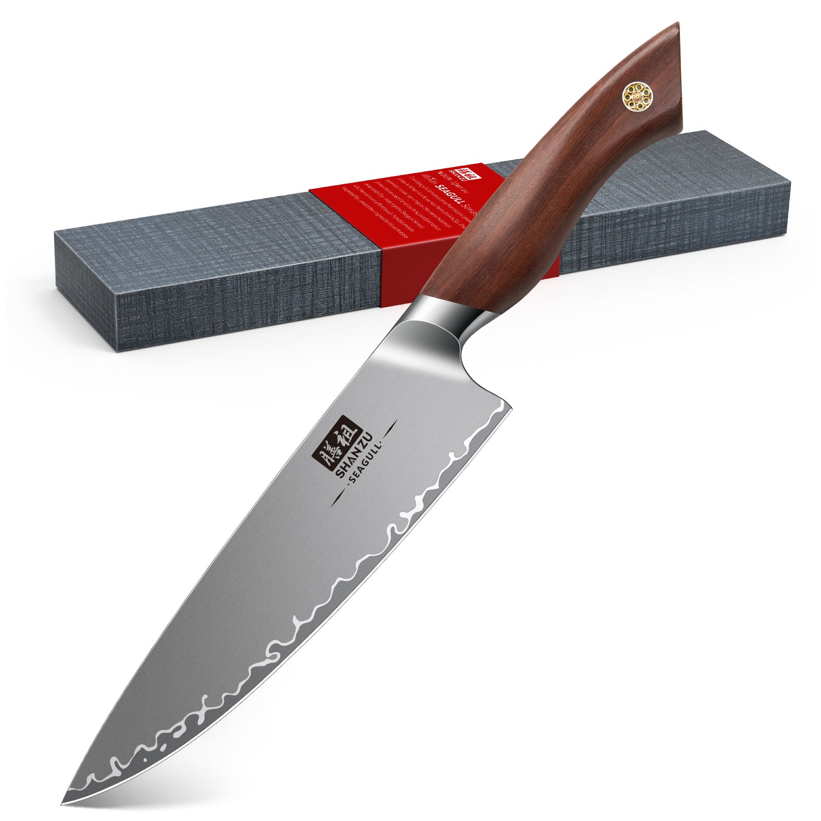 Contacto Coltello Da Cucina In Acciaio Inox 18/0 Con Manico Rosso – Lama Liscia, Professionale Per Ristoranti E Casa