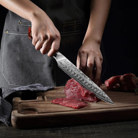 White Tiger Series | SHAN ZU Damascus Bread Knife + Magnetic Knife Holder