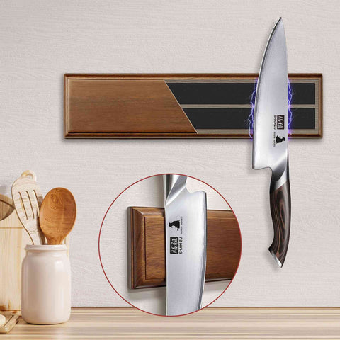 Porte-couteau magnétique AWEMOZ® - Bloc de couteaux - Aimant auto-adhésif -  36 cm