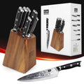Bloc de couteaux Damas 7-Pcs | SHAN ZU Pro