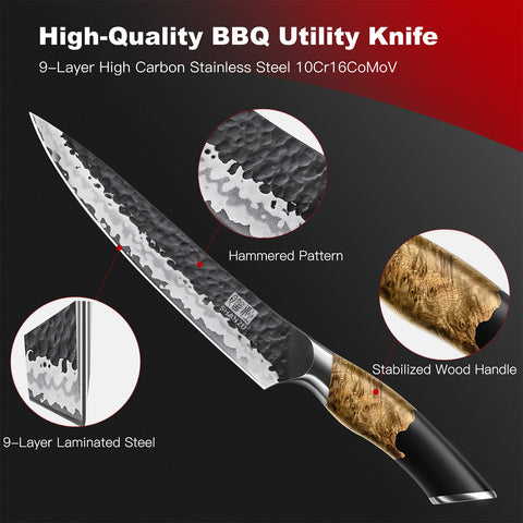 SHAN ZU TENGU | Damascus Slicing Knife
