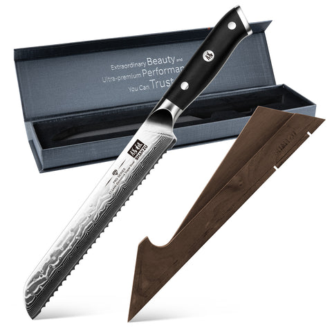 SHAN ZU Pro | Damascus Chef Knife 8" Plus+Magnetic Knife Holder