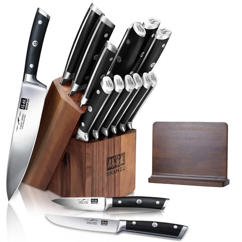 Classic Series | 14-piece German steel kitchen knife block + 30 CM MAGNETIC HOLDER