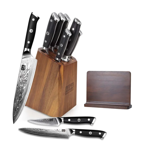 SHAN ZU PRO | Damascus knife block 7-Pcs+ 30 CM MAGNETIC HOLDER