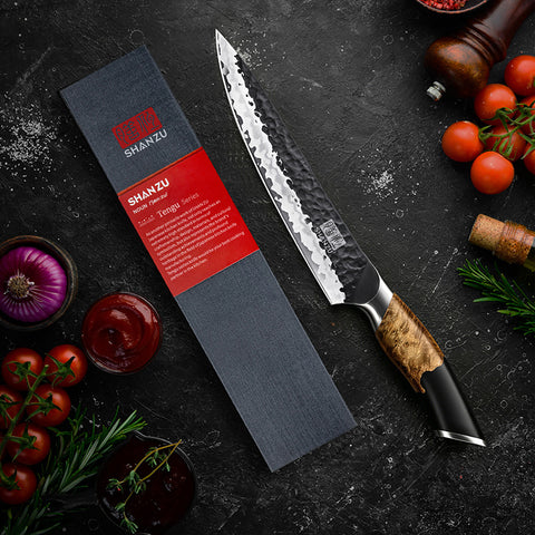 Serie Tengu | Coltello da chef BBQ+Portacoltelli magnetico