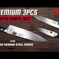 Set de couteaux de chef 3-PCS en acier allemand | Série classique