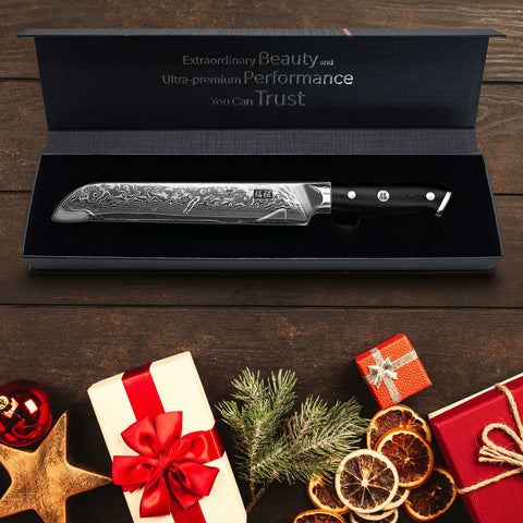 SHAN ZU Pro | Damascus Chef Knife 8" Plus+Magnetic Knife Holder