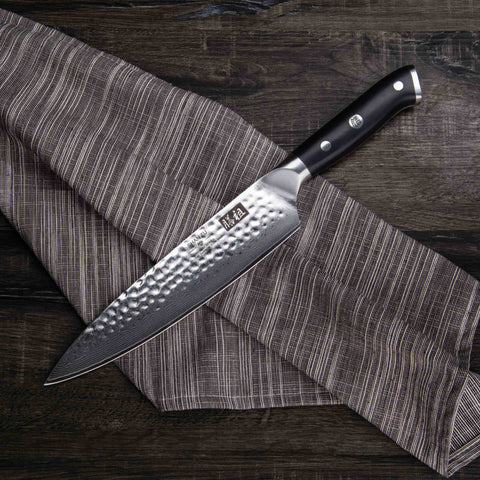  SHAN ZU Cuchillo de chef de acero japonés de Damasco