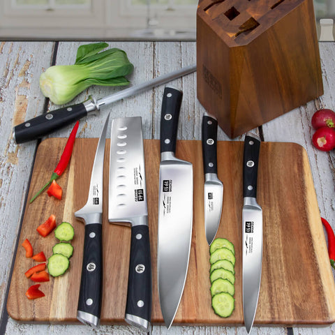 SHAN ZU German Stainless Steel Kitchen Knives, Fruit Utility Chef Cooking  Set, High Quality, 3Pcs