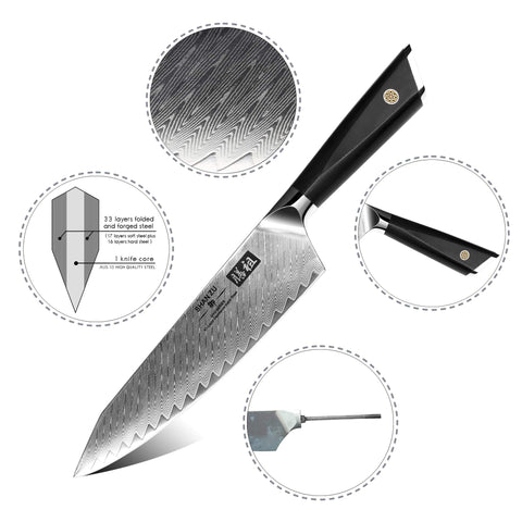 SHAN ZU GYO Series 8-inch Damascus Chef Knife - UK